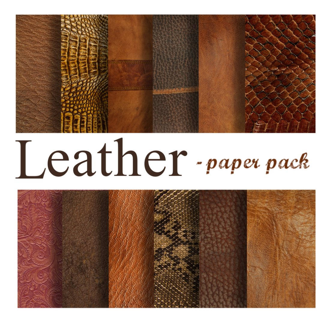 LEATHER DIGITAL PAPER Printable Papers Leathers Texture Etsy
