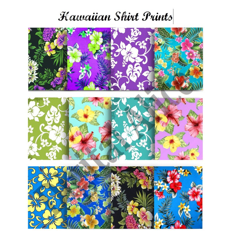 HAWAIIAN SHIRT PAPER Tropical Jungle Printable Papers - Etsy