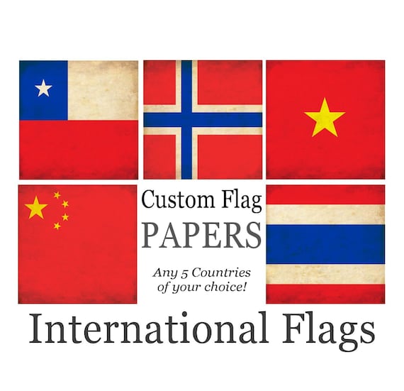 Druckbare Flaggen Download Ihre Custom International Flagge Etsy