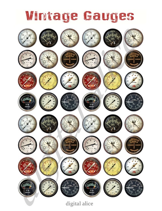 VINTAGE METERS And GAUGES Craft Circles Industrial Dials And Gages.