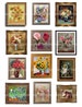 Doll house miniature Framed Paintings MINIATURE PAINTING MASTERPIECES Instant Download Digital Printable-12 paintings for dollhouses crafts 