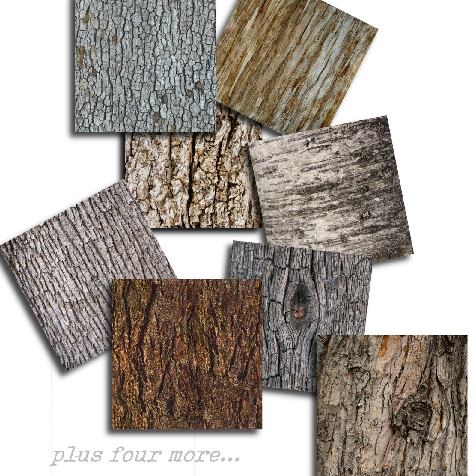 TREE BARK PAPER Digital Paper Pack Rustic Tree Bark Etsy