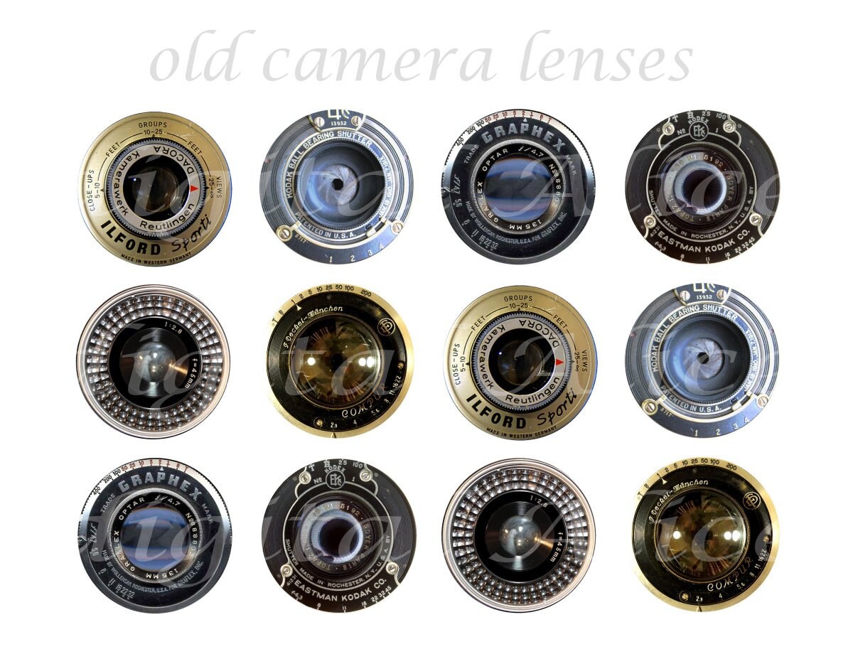 VINTAGE CAMERA LENSES Craft Circles Photography Cameras Etsy