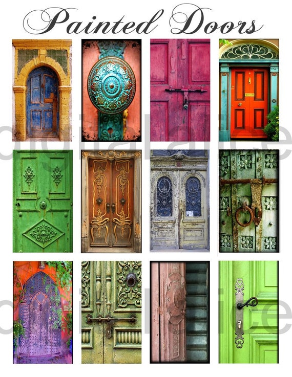 Vintage Doors Rectangles Instant Download Digital Printable Etsy