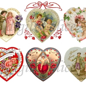 75 Victorian HEARTS, Vintage VALENTINES, Digital Ephemera, Antique  Valentine Cards, Heart Tags, Flowers Angels Girls, Art Images DOWNLOAD -   Canada