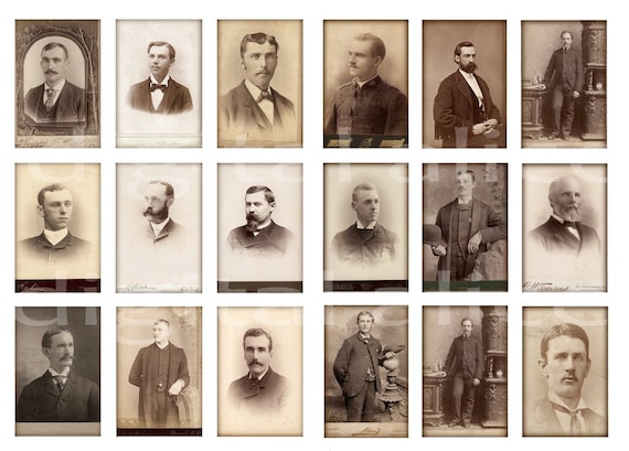 アンティークキャビネット写真 CDV ハンサムな 1800 年代の男性 - 即時 