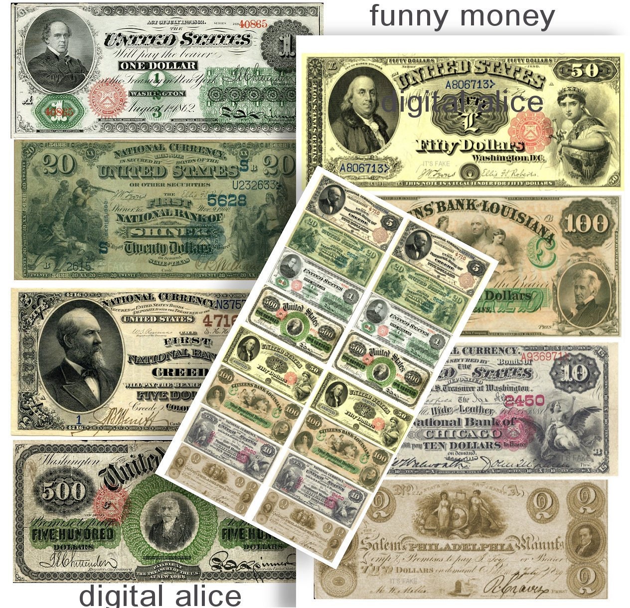 fake money antique currency dollar bills digital download etsy denmark