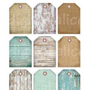 PRINTABLE GIFT TAGS, Burlap, Lace and Denim, Digital Gift Tags,wedding ...