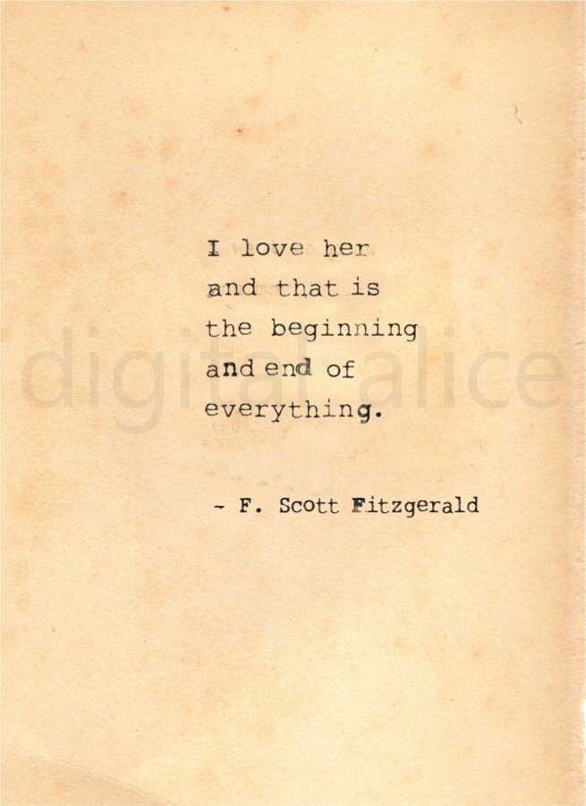 Vintage Typewriter Print F Scott Fitzgerald Quote Wall Art I Etsy Vintage Typewriter Print F Scott Fitzgerald Quote Wall Art I Etsy
