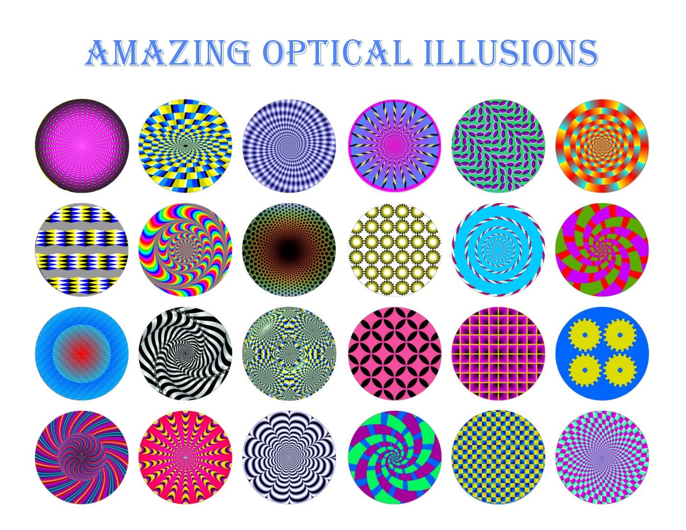 Amazing OPTICAL ILLUSION CIRCLES Moving Craft Circles Etsy