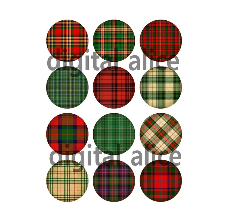 SCOTTISH PLAIDS Craft Circles country Plaid Tartan Rounds | Etsy