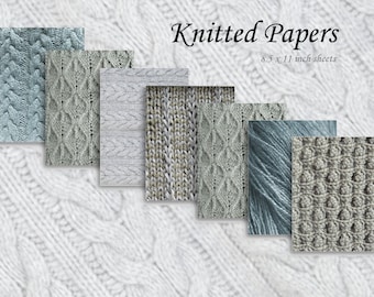Knitting Pattern Digital Paper Pack – Stitch Samples (Digital Download)