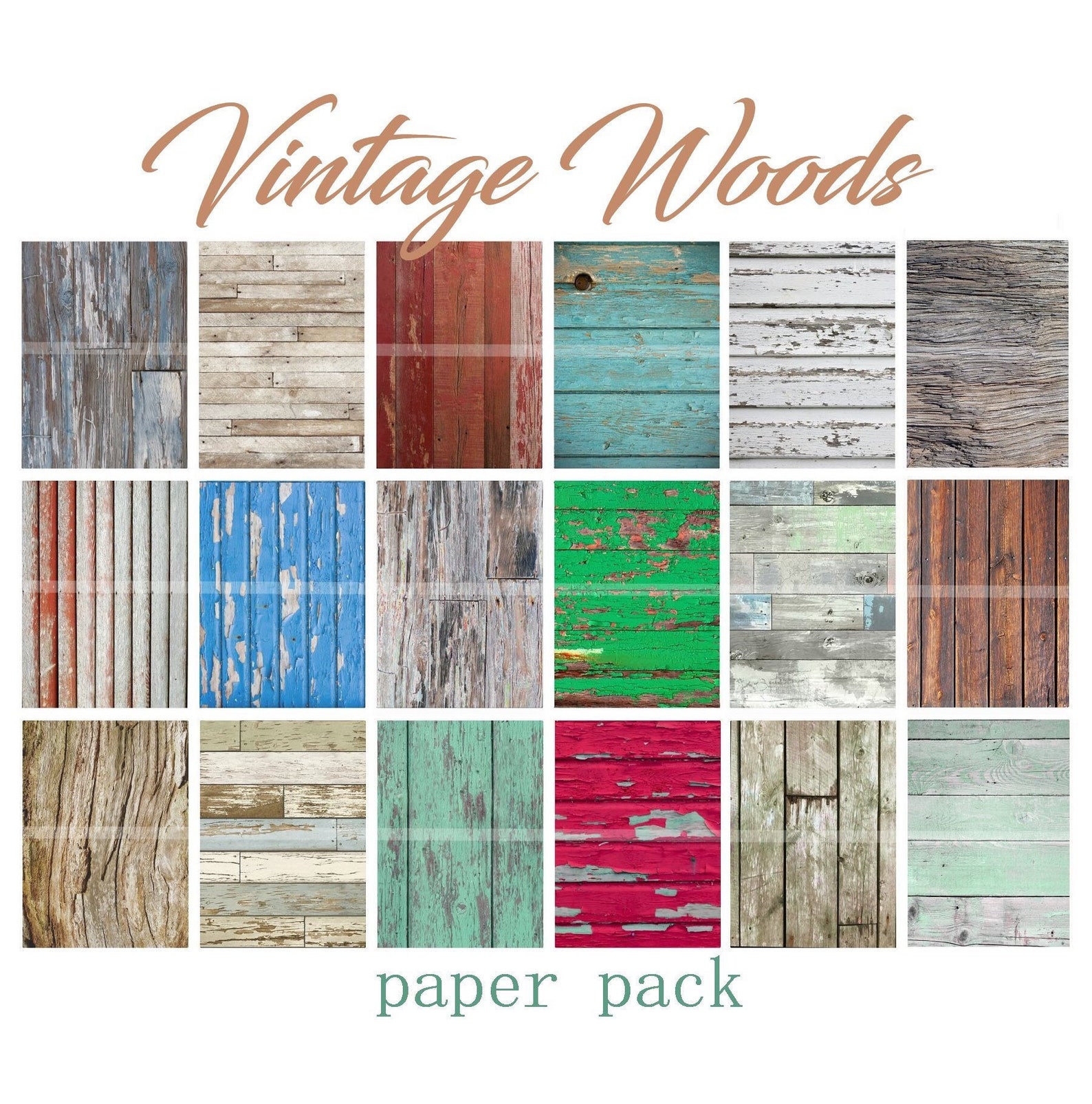 Vintage Shiplap WOOD DIGITAL PAPER 18 Printable Papers Rustic - Etsy