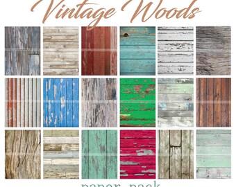 Vintage Shiplap WOOD DIGITAL PAPER 18 Printable Papers, Rustic Wood Texture, Photography Wallpaper,Wedding, Background,Distressed Wood Paper