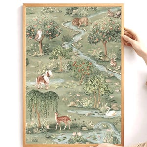 William Morris Owl Willow Tapestry Print - Giclée-papper, Galleriinramad eller träinramad canvasväggkonst