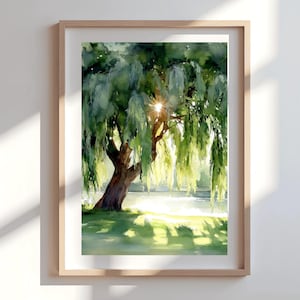 Gyllene pil vid vattnet - Giclée-papperstryck, galleriinlindad canvas eller träinramad canvasväggkonst
