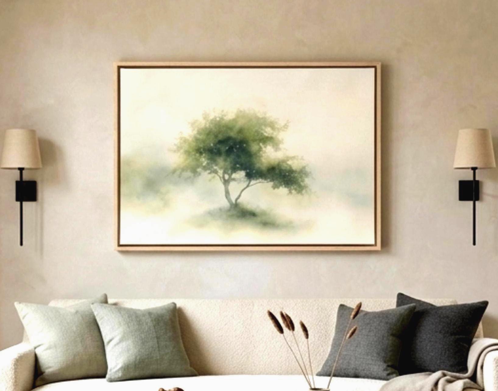 Weeping Willow Tree Wall Art Print-Giclée Paper, Canvas or Wood-Framed Canvas
