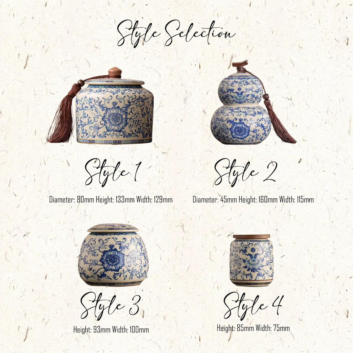 Handmade Floral Blue & White Ceramic Tea Jar, Japanese Ceramic Tea Jar, Porcelain Storage Container for Herbs, Coffee, Candy, Nuts - Etsy