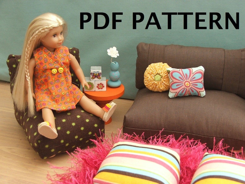 Fits Mini Doll American Girl our generation mini doll Furniture Pattern 6.5 inch PDF image 1