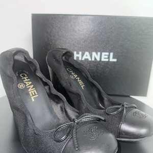 Chanel Vintage Black Ballet Heel