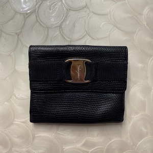 Portefeuille noir Salvatore Ferragamo vintage