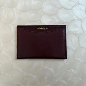CARTIER Vintage Card Holder Red Leather