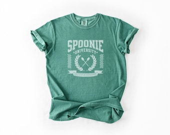 Spoonie University T-Shirt – Chronic Illness Shirt for Spoonies, Invisible Illness Tee, Fibro Warrior Gift, Spoon Theory Mental Health Shirt