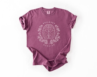 Epilepsy Warrior Shirt - Feminine Floral T-Shirt for Seizure Awareness, Chronic Illness Tee, Spoonie Gift