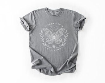 Fibromyalgia Warrior Shirt - Floral Feminine Spoonie Tee, Chronic Illness Awareness Shirt, Invisible Illness Gift