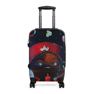 Esu Orisha Travel Suitcase with Artistic Design, Luggage for Adventurers, Personalized Gift, Carry-On for Holidays, Trendy Travel Accessory