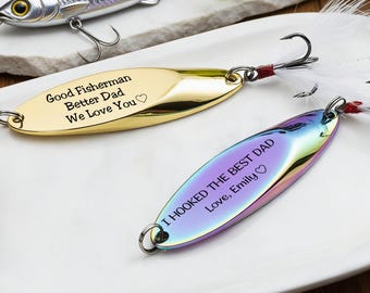 Personalized Fishing Keychains Gift for Fisherman Engraved Fish Lure Keychain Custom Lure Valentines Day Gift Gift for Him Boyfriend Husband