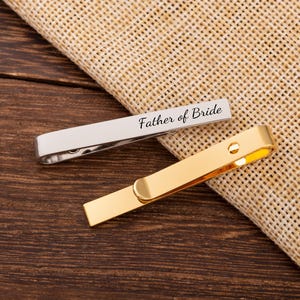 Personalized Men’s Tie Bar Stainless Steel Tie Clip Custom Engraved Tie Clip for Wedding Anniversary Gift Wedding Accessories Groomsmen Gift