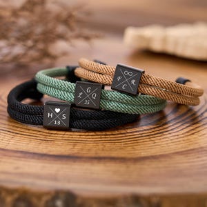 Personalized Initial engraving bracelet, Custom Couple bracelet, Anniversary Gift, Gift for Him Her, Men bracelet Gift for Husband Boyfriend