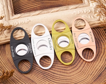 Personalized Cigar Cutter,Custom Engraved Cigar Cutter,Mens Cigar Cutter,Groomsman Gift,Wedding Gift,Bachelor Party Gift,Cigar Cutter Gifts