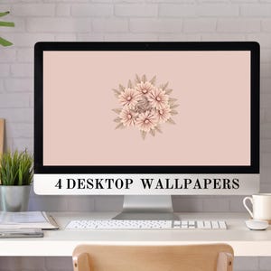 PINK desktop wallpaper - 4 pastel aesthetic desktop wallpapers for Mac, Laptop and Lock Screen. Full HD & 4K Digital Download