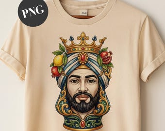 Testa di Moro PNG | Sicilian Pomegranate King | Male Majolica Head Design