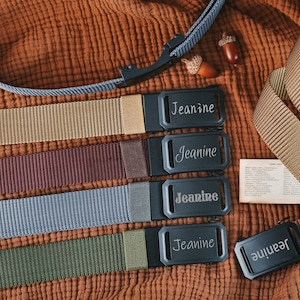 Personalized Adjustable Canvas Belt for Anniversary,Valentine&#39;s Day Gift,Husband Gift,Unique Boyfriend Gift, Father&#39;s Day Gift,Gifts for Him