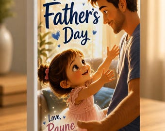 Personalized First Father’s Day Book | Custom Daddy & Me Story Book from Baby | Upload Your Photo | New Dad Gift from Daughter Son Baby |