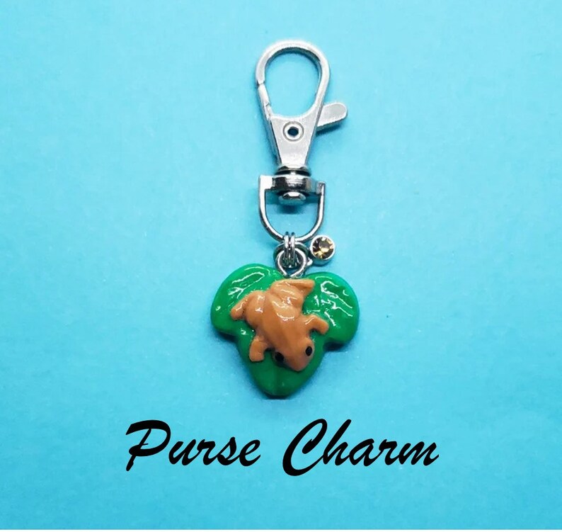 Custom Miniature Puerto Rican Coquí Frog Figurine Ornament Brooch Pin Planner Purse Charm Magnet Necklace Handmade Gift Purse Charm