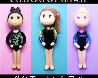 Personalized Gymnast Figurine | Ornament | Magnet | Brooch | Decor | Cake Topper | Custom Handmade Gift