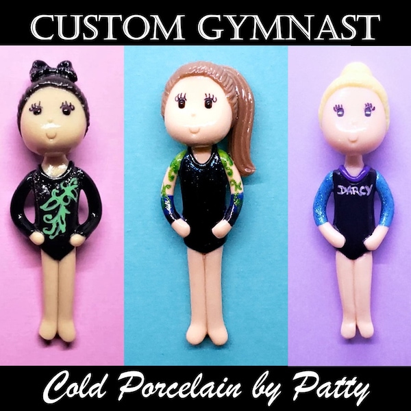 Custom Gymnast Figurine | Ornament | Magnet | Brooch | Decor | Cake Topper | Personalized Handmade Gift