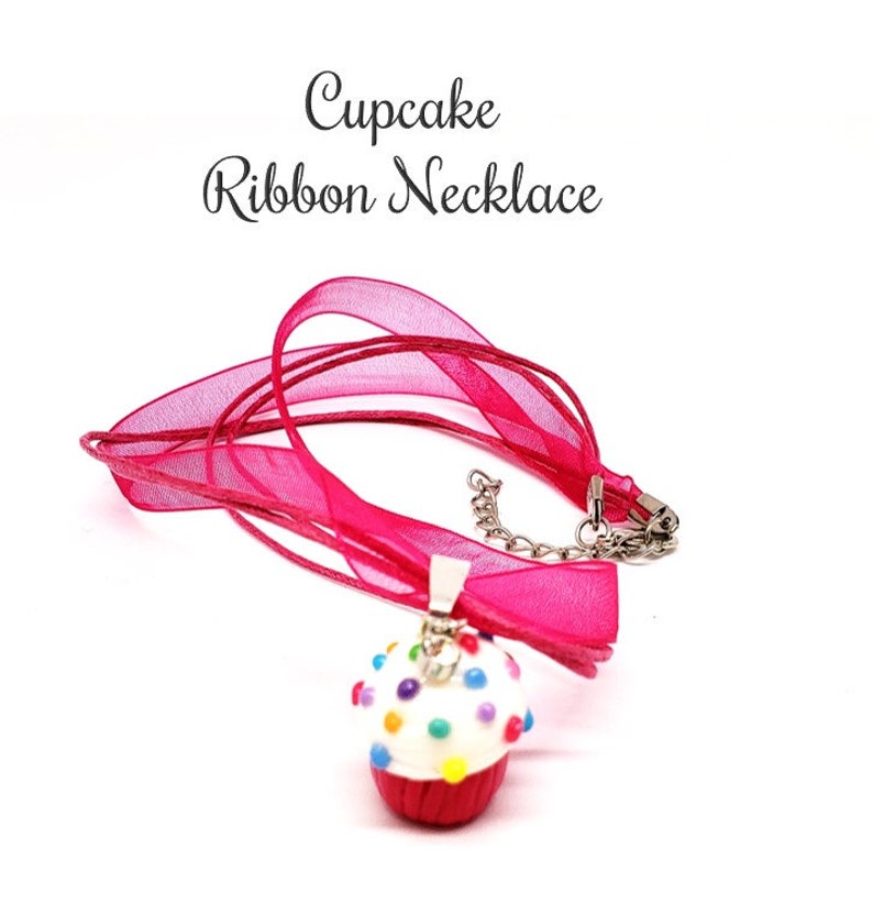 Custom Cold Porcelain Cupcake with Sprinkles Decor Gift Jewelry Accessories