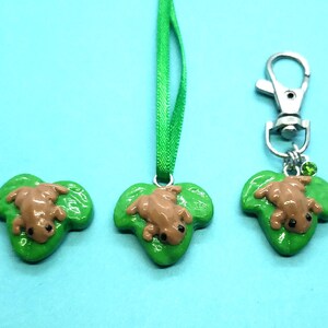 Custom Miniature Puerto Rican Coquí Frog Figurine, Ornament, Pendant, Magnet, Purse Charm, Brooch, Necklace image 4