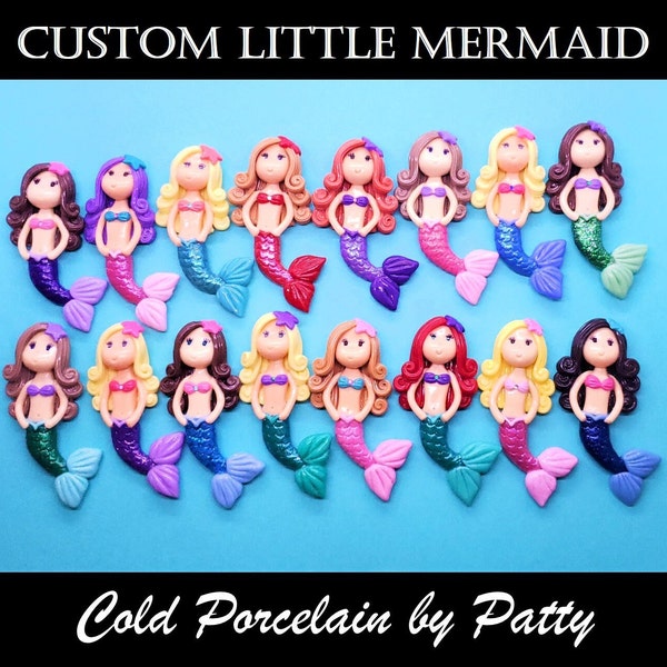 Personalized Little Mermaid Figurine | Ornament | Brooch | Magnet | Necklace | Custom Handmade Gift