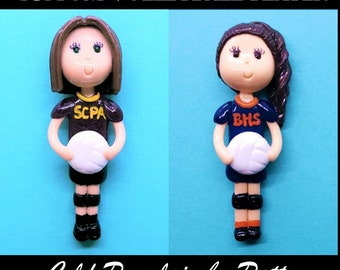 Custom Volleyball Player Figurine | Ornament | Magnet | Brooch | Purse Charm | Decor | Cake Topper | Personalized Handmade Gift