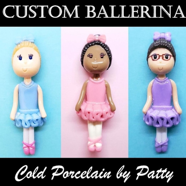 Ballerine personnalisée | ornement | aimant | Broche | Charm sac à main | Décoration de gâteau | Cadeau fait main personnalisé danseur de ballet classique