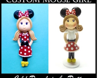 Custom Mouse Girl Figurine | Ornament | Magnet | Brooch | Cake Topper| Decor | Personalized Handmade Gift