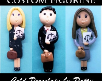 Custom Lawyer Figurine | Ornament | Magnet | Cake Topper | Decor | Personalized Law Professional Handmade Gift