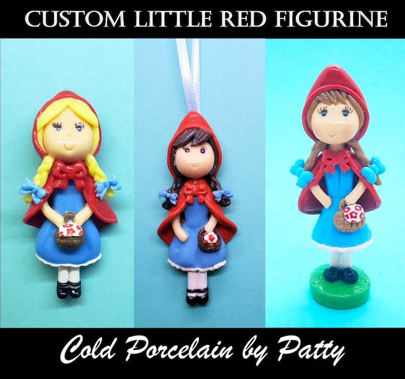 Custom Little Red Riding Hood Figurine, Personalized Ornament, Keepsake ...