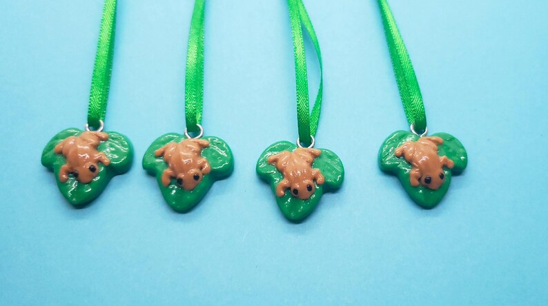 Custom Miniature Puerto Rican Coquí Frog Figurine, Ornament, Pendant, Magnet, Purse Charm, Brooch, Necklace image 16